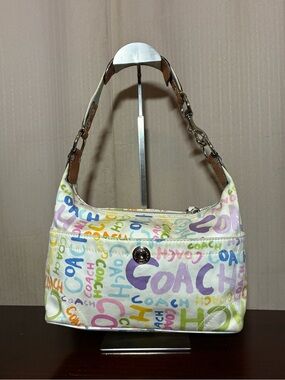 Coach Hampton Graffiti Scribble Shoulder Bag